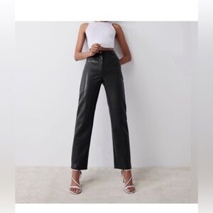 Wilfred Vegan Leather High Waisted Pants Size 16 Grunge Punk Classic